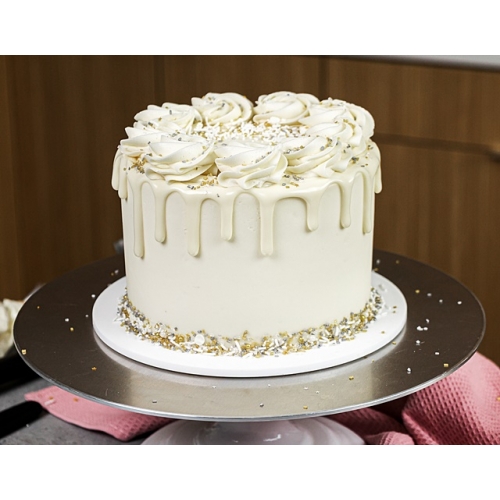 Podkład okrągły gruby pod tort ciasto biały 25 cm